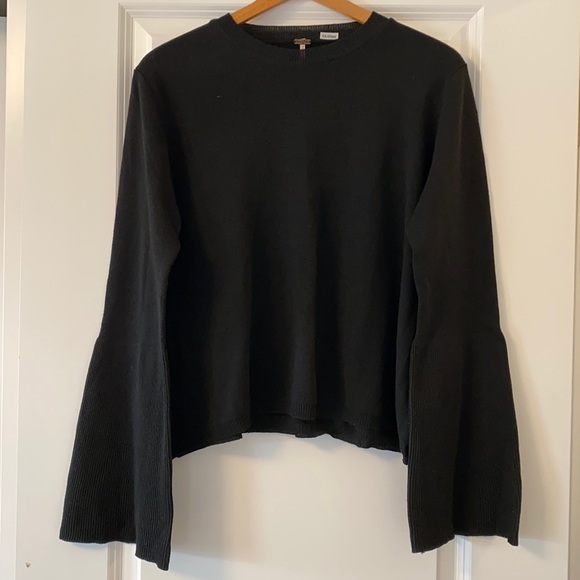 Poof! black knit crew neck sweater - Picture 1 of 1